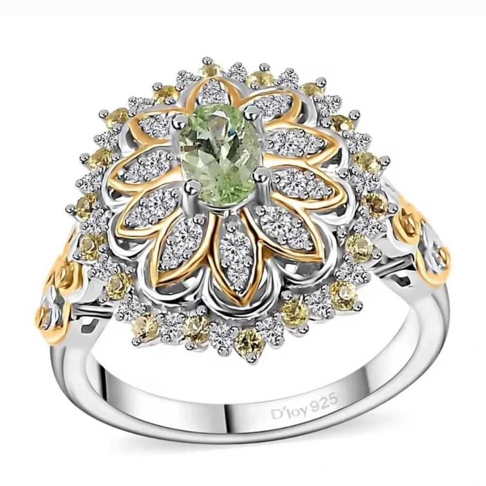 Luxe-jewelry-designs Women's Green and Silver Jewellery